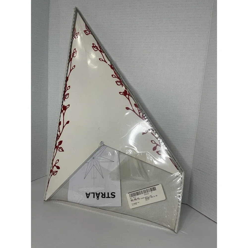 IKEA Strala Star Ornamental Decor Red White NEW